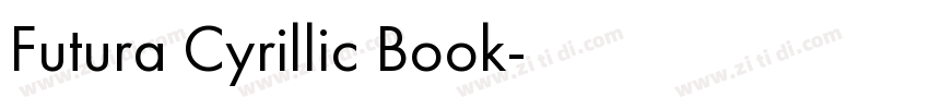 Futura Cyrillic Book字体转换